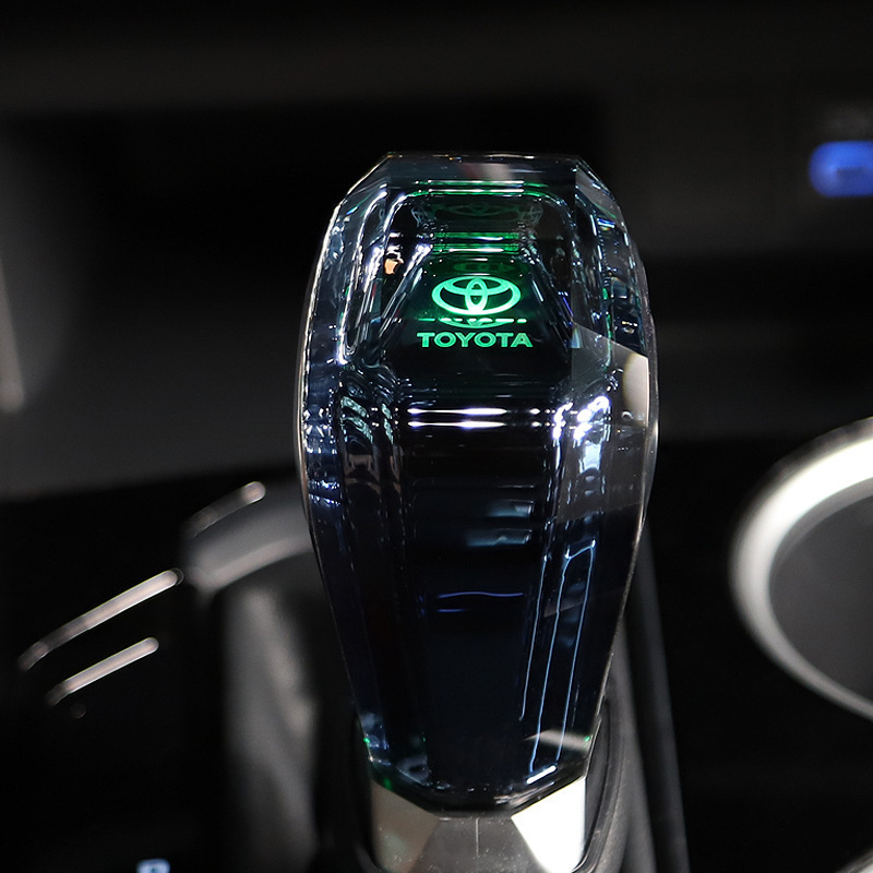 Adecuado para Toyota Corolla RAV4 Crown Lufang palanca de cambios cabeza cristal toque luminoso cabezal de cambio de cambios cargador image 7
