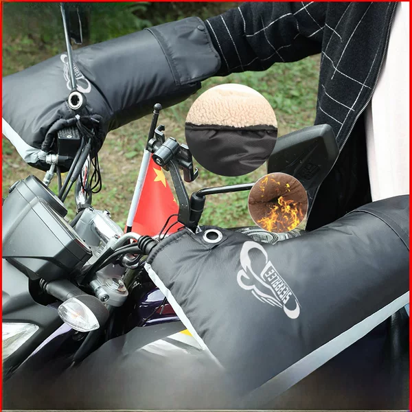 Motorcycle Handlebar Grips, Thickened Electric Scooter Grips, Winter Cold-Proof Enlarged Motorcycle Grips for Warmth While Riding