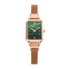 Factory direct -operated Internet celebrity hot sales of peacock green small square watch wholesale ins Milan network with small green table