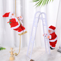 クリスマス電動玩具クリスマス装飾品ミニクリスマスツリー登りビーズ老人ショーウインドー装飾クロスボーダー玩具