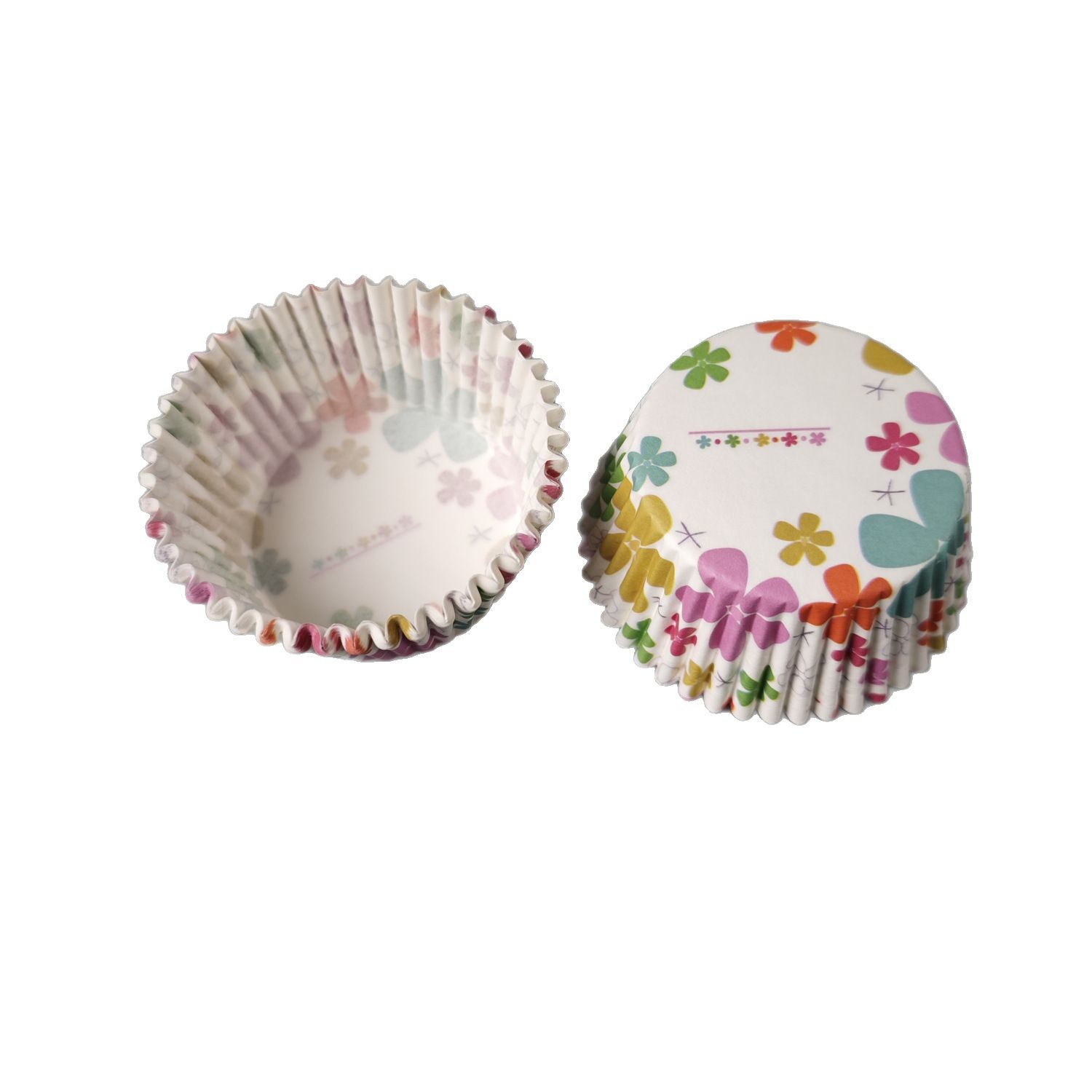 Flores de patrón de papel en caja Flores de papel 11 cm aceite de papel para hornear almohadillas de muffin soporte de papel Melly
