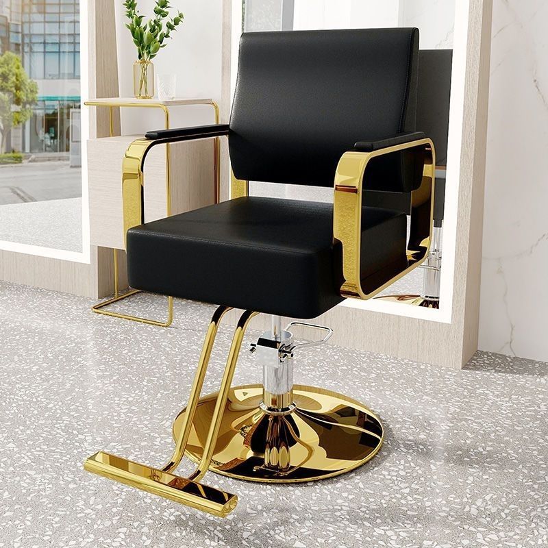 La peluquería se puede colocar especialmente en la silla de corte de pelo, la peluquería puede levantar y girar la silla de peluquería, la peluquería se puede teñir y raspar la silla.