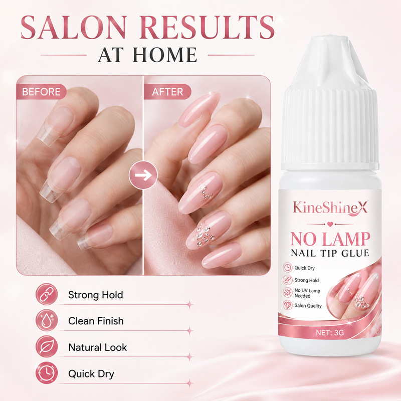 KineShineX Wearable Nails No-Bake Adhesive Glue, No Need for UV Lamp, Quick-Drying, Durable and Long-Lasting Nail Stickers KineShineX Wearable Nails No-Bake Adhesive Glue, No Need for UV Lamp, Quick-Drying, Durable and Long-Lasting Nail Stickers