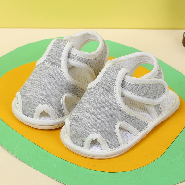 Sandals pure gray cloth bottom