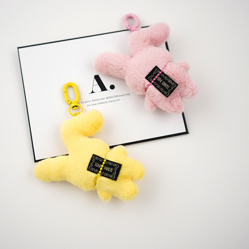 Corea del Sur amor lindo dibujos animados super suave felpa Zodiaco conejo llavero colgante ins estilo bolsa coche adornos