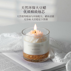 Yafeng クロスボーダー金箔椿 400 グラム手作り大豆ワックス Amazon 良い香りの高級お土産アロマキャンドル