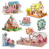 Хижина, домик, трехмерная деревянная головоломка, конструктор, игрушка, DIY, оптовые продажи