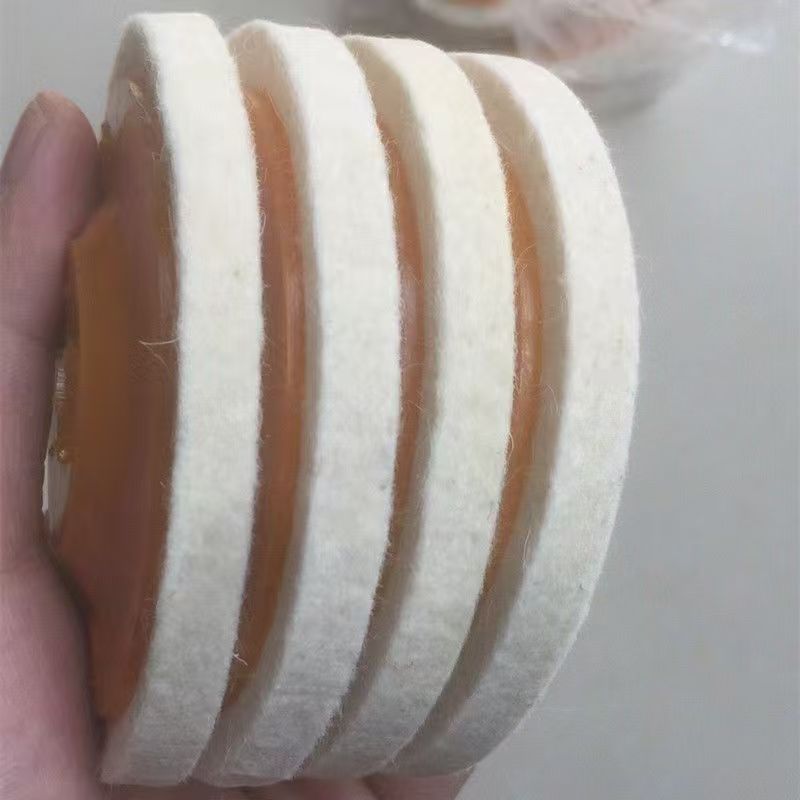 厂家现货羊毛毡抛光轮角磨机不锈钢镜面耐磨羊毛轮精致抛光片毛毡