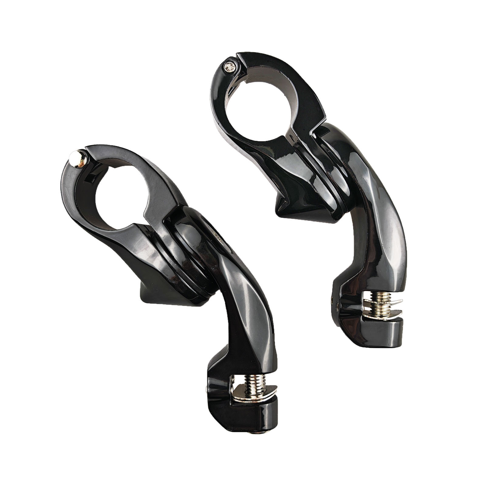 Motorcycle pedals — Ha Lei Bar Foot Pegs - short-bracket-black