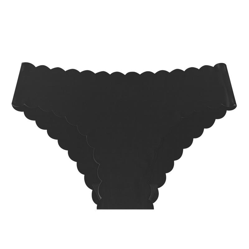 Ropa interior de cintura baja de Europa y América ropa interior de mujer sin costura entrepierna de algodón puro encaje de onda desnuda ropa interior de triángulo de seda de hielo image 7