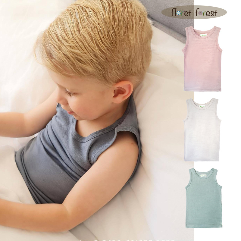 100% Merino Wool Family Sports Quick-Drying Vest Ultra-Fine Wool Boys and Girls Sweat-Wicking and Quick-Drying Four-Season Style
