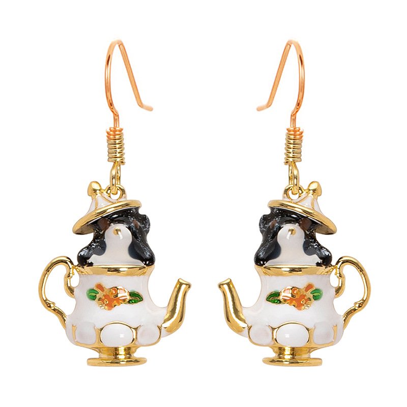Exquisite Chipmunk Enamel Stud Earrings For Women High End Jewelry_voghion.com