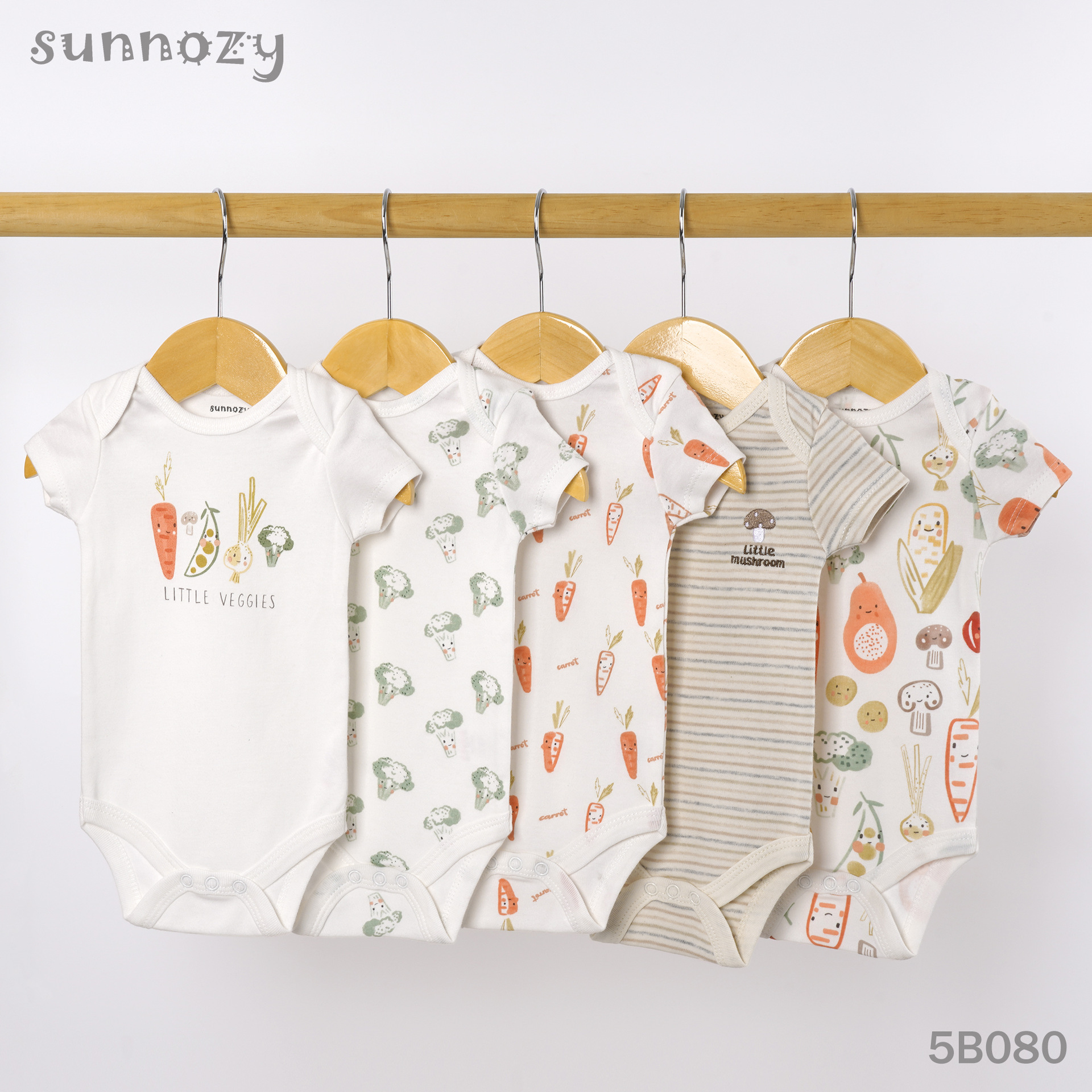 Bebés y bebés Sunnozy comercio exterior lindos mangas cortas chaqueta de triángulo conjunto de escalada fábrica al por mayor