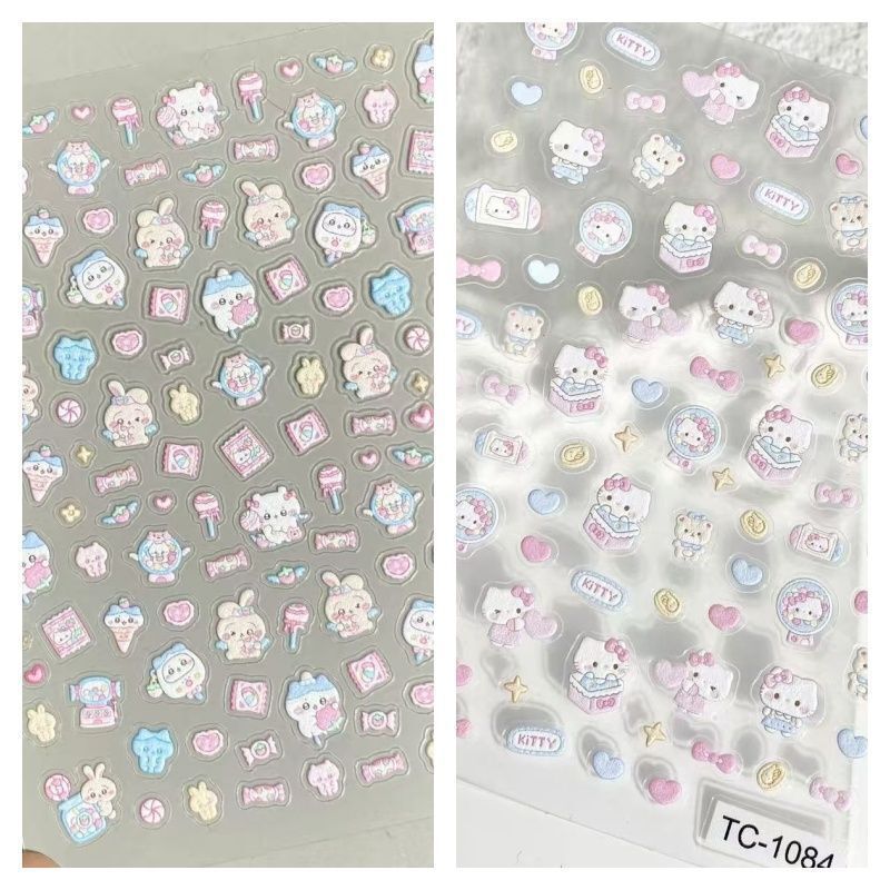 Chiikawa Embossed Nail Art Stickers Cute Chiikawa Usagi DIY Mobile Phone Case Ccd Decorative Stickers