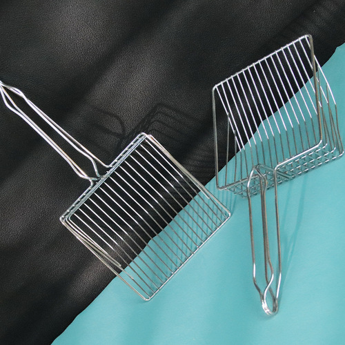 Cat litter shovel stainless steel large cat poop cleaning toilet litter shovel pet supplies long handle cat litter shovel