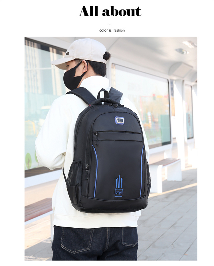 Backpack with large capacity and high-end feel, men's high-end feel, large capacity USB charging computer bag, student schoolbag undefined