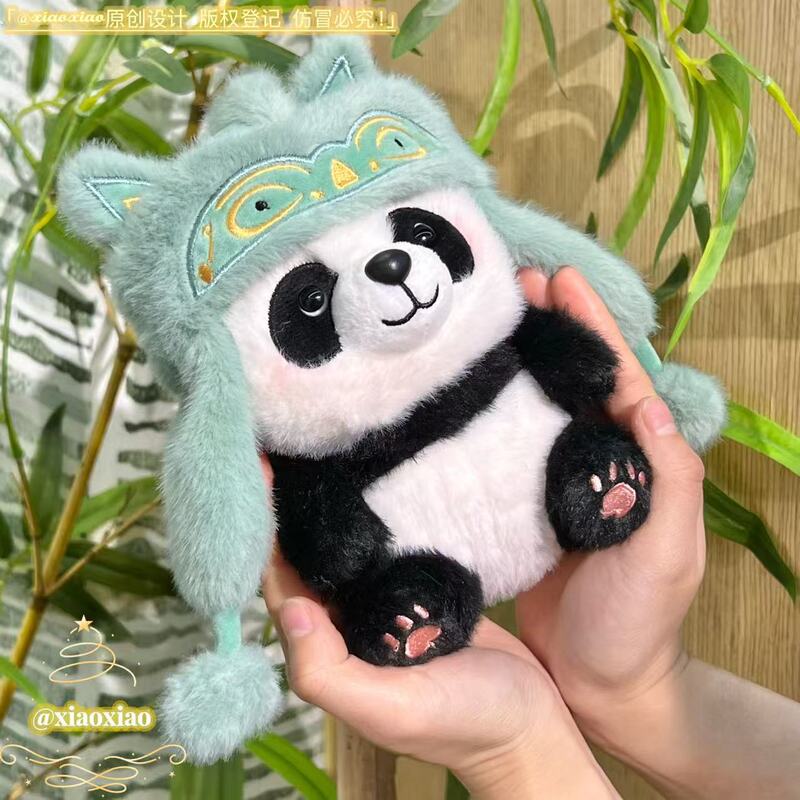 Authentic Cartoon Palm-Sized Sanxingdui Panda Plush Toy with Built-In Scent, Palm-Sized Toy, National Trend Doll Authentic Cartoon Palm-Sized Sanxingdui Panda Plush Toy with Built-In Scent, Palm-Sized Toy, National Trend Doll