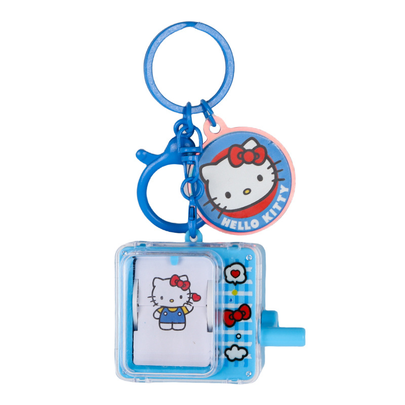 Genuino Sanrio hellokitty gato máquina de cambio de página llavero bolso colgante llavero muñeca regalo pequeño