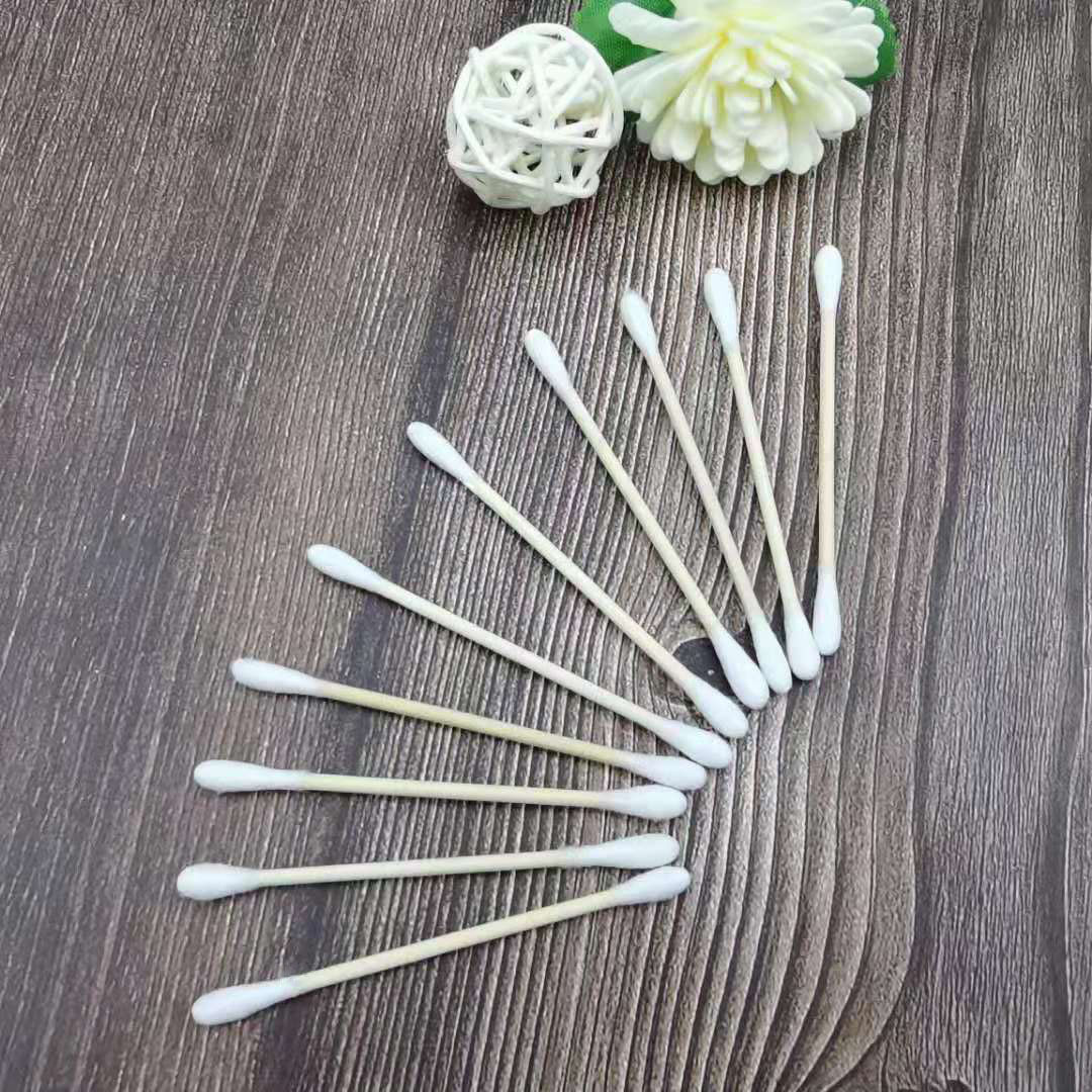 100 cotton swabs, double ended ear spoons, 2-in-1 sanitary cotton swab, beauty stick box, makeup cotton swab, disposable