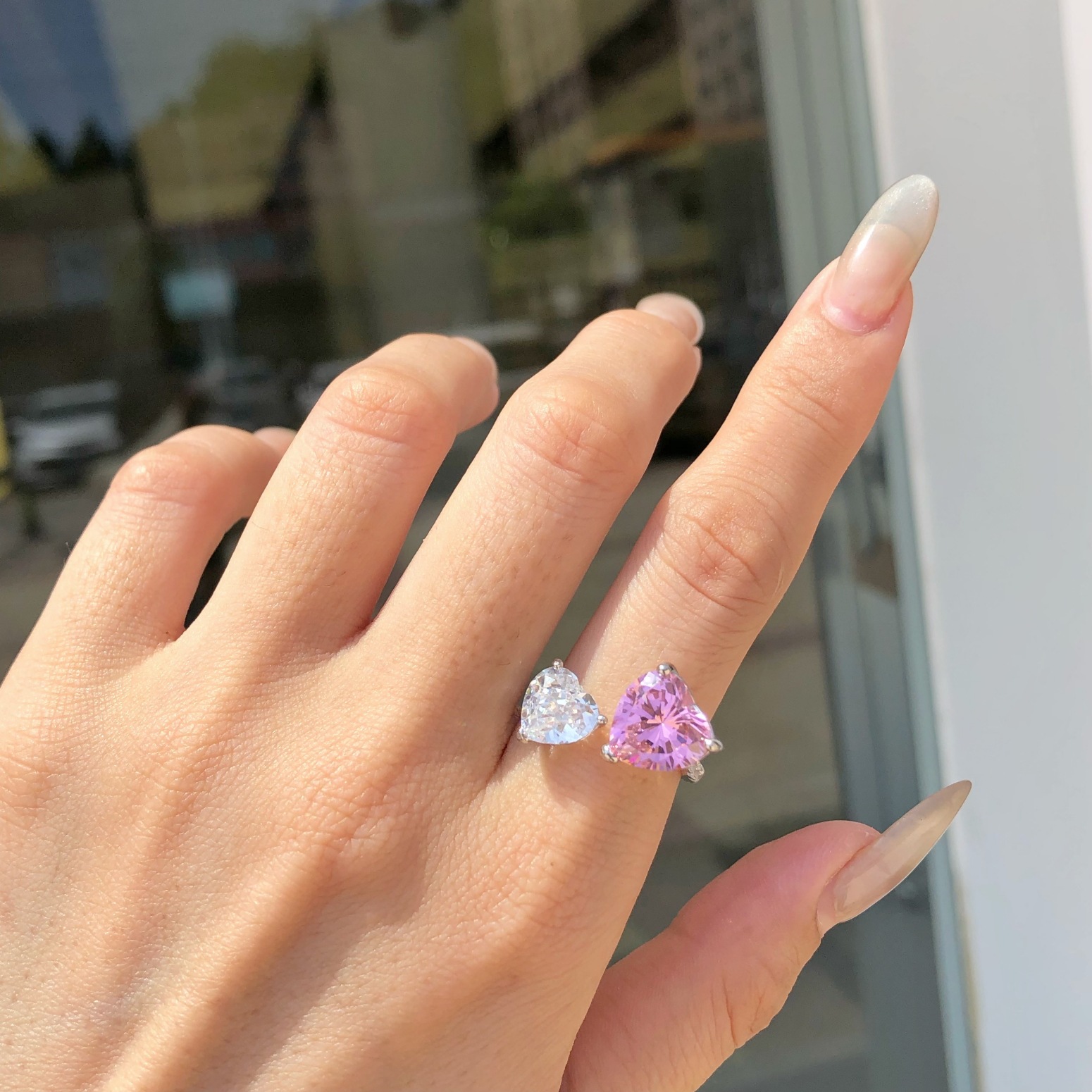 5g Weight Zircon Inlay Material Rings Classification 6, 7, 9 Ring Size 1 Piece Quantity Holiday, Daily Occasion 925 Sterling Silver Material Heart Shape, Bow Knot Pattern Women's Gender Plating, Inlay Design Sweet, Shiny Style 925 Sterling Silver Zircon Heart Shape Bow Knot Rings 40