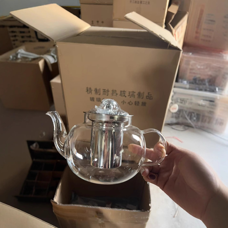 Wholesale heat-resistant glass teapot single pot filter bubble teapot teacup tea set suit high borosilicate electric pottery stove boiling teapot
