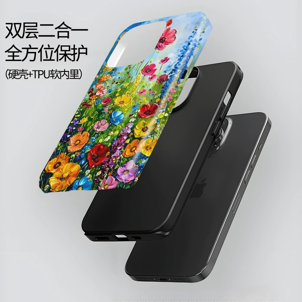 Яблоко, iPhone 17, iPhone 16, чехол для телефона, 2 в 1, украшенный цветами, iphone