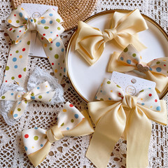 New Korean-style cute children's hair accessories princess ribbon bow hair clip hair pin Snow White hair ornament for the back of the head