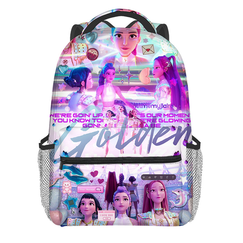 K-Pop Demon Hunters Demon Hunter Girl Group Student School Bag Full Print Backpack DIY Children's Backpack K-Pop Demon Hunters Demon Hunter Girl Group Student School Bag Full Print Backpack DIY Children's Backpack