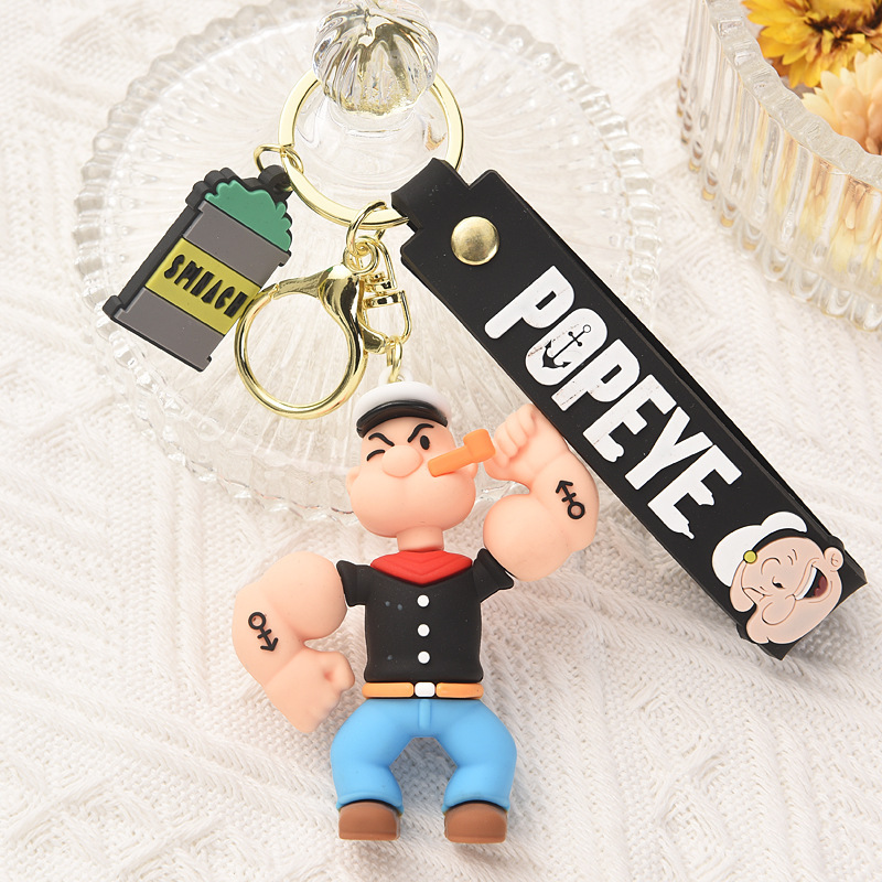 Pvcソフトゴム立体キーホルダーアニメかわいいペンダント創意強力船乗りキーホルダー卸売り|undefined