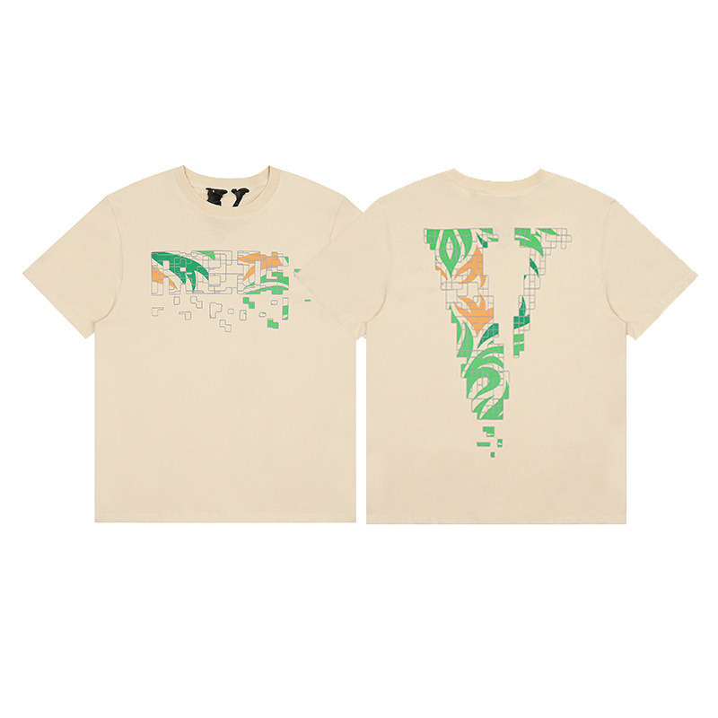 外単VLONE FOG潮牌大v字母Logo桜半袖スケッチ刺繍唇印落書きプリントtシャツ|undefined