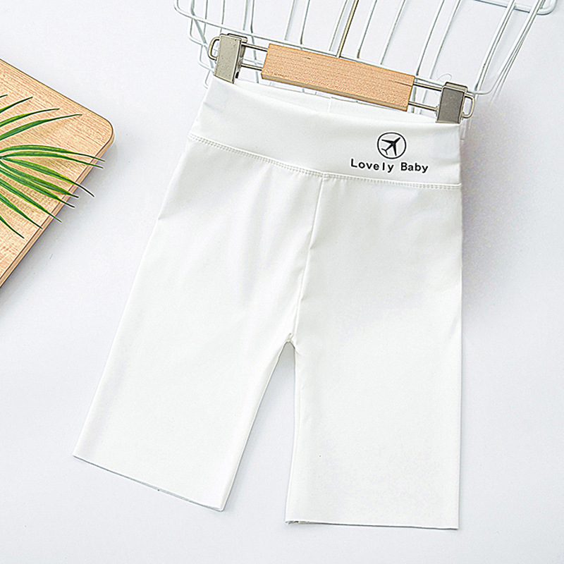 Pantalones de tiburón de cinco puntos para niñas pantalones de yoga de desgaste exterior de cintura alta delgada de verano para niños medianos y grandes leggings Barbie para niños pantalones cortos