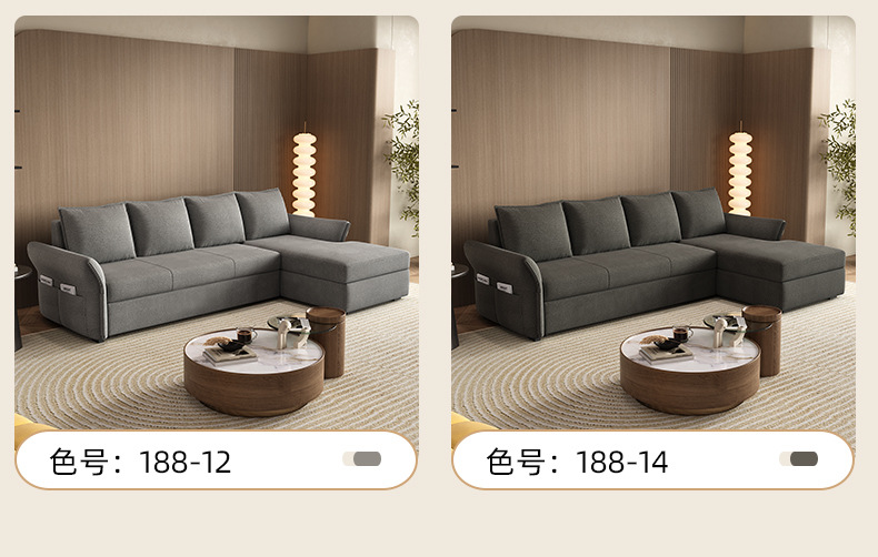Combinación simple y multifuncional de sofá cama plegable de pequeño tipo de sala de estar de apartamento de almacenaje VIP desmontable sofá de esquina