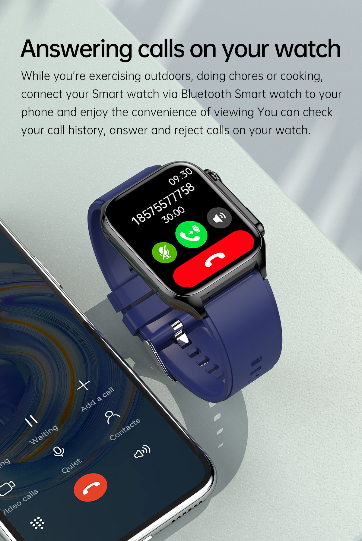 TK12 smartwatch: Blood sugar, Bluetooth call, heart rate, blood oxygen, blood pressure, electrocardiogram detection, step-counting fitness band undefined