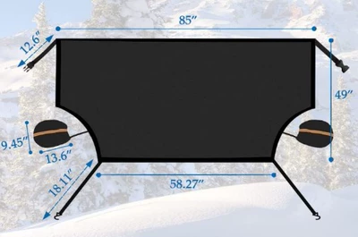 shield snow cover car frost: Car snow shield - with-latch-and-hook-210145