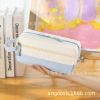 Capacious double-layer high quality pencil case for pencils for elementary school students, 2023, for secondary school