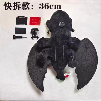 Vehicle Motorcycle Wings Movable — Motorcycle wheel hub - big-black-dragon-helmet-ornaments-36cm