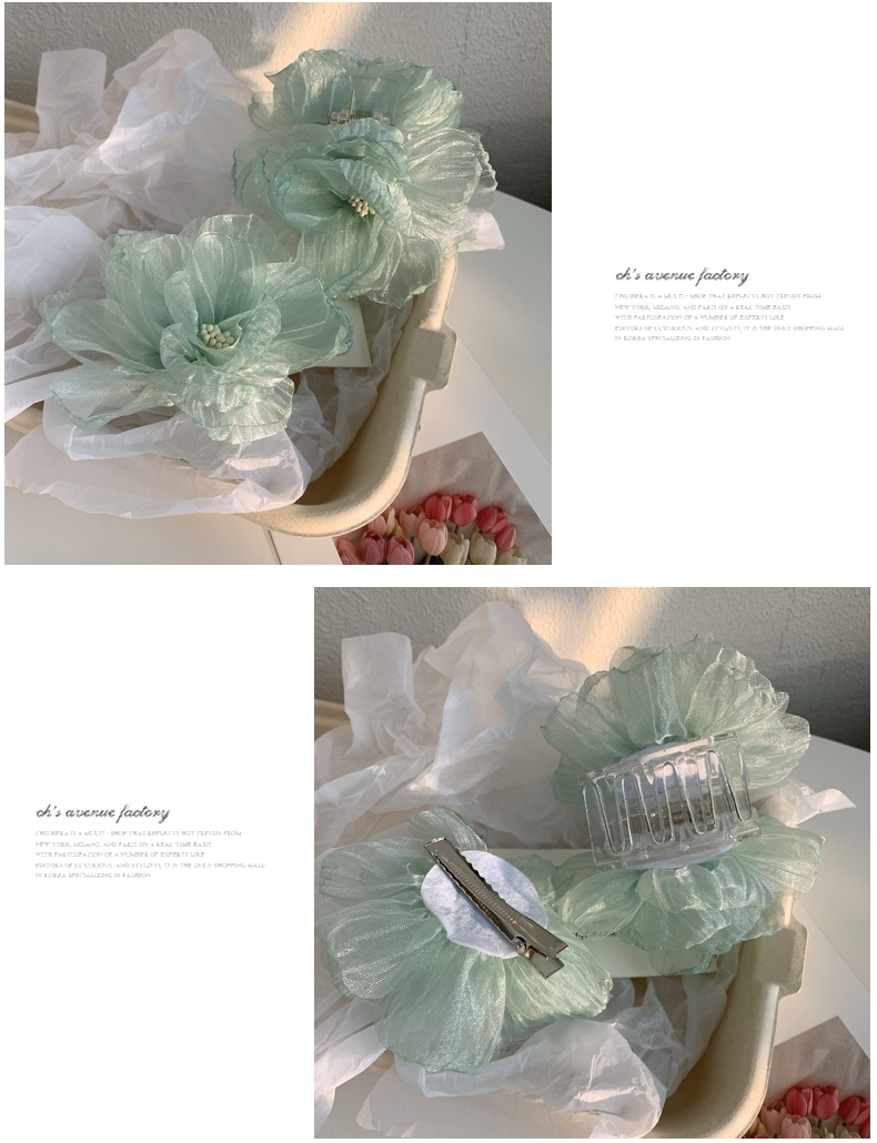 1 Piece Quantity Elegant Women's Flower Cloth Hair Clip Hair Claws
