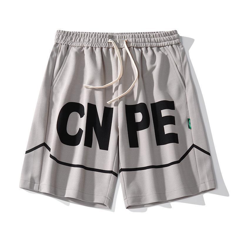 Men's Straight-leg Printed Summer National Trend Loose Sports Pants Affordable Large Size Outer Wear Mid-pants Men's Live Broadcast Hot Style