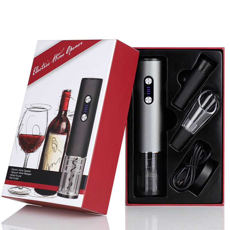 尚为电动开瓶器四件套 电动红酒开瓶器套装 红酒开瓶器礼品套装