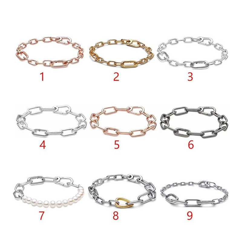 Pandora white copper silver-plated ME series pearl bracelet, smooth surface bangle, basic bracelet, cross-border supply Pandora white copper silver-plated ME series pearl bracelet, smooth surface bangle, basic bracelet, cross-border supply