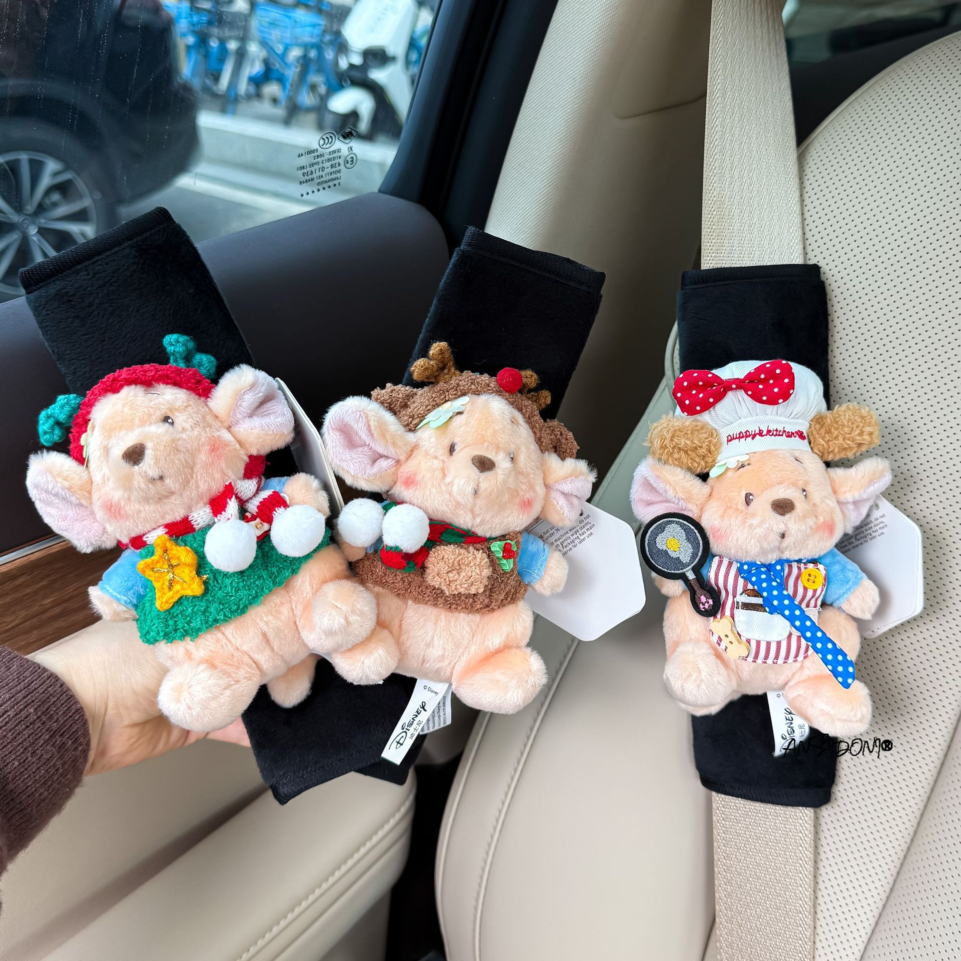 Authentic Baimei Forest Little Bean Flower Car Seatbelt Shoulder Pad Car Interior Decoration Anti-Neck Strain Car Decoration