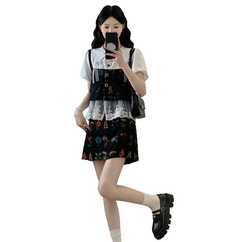 在庫あり、ドロップシッピング、送料無料、実物写真、大きいサイズ、オールドマネースタイル、女性用ファッションスーツ、2025夏レース、クロスボーダーeコマース|undefined