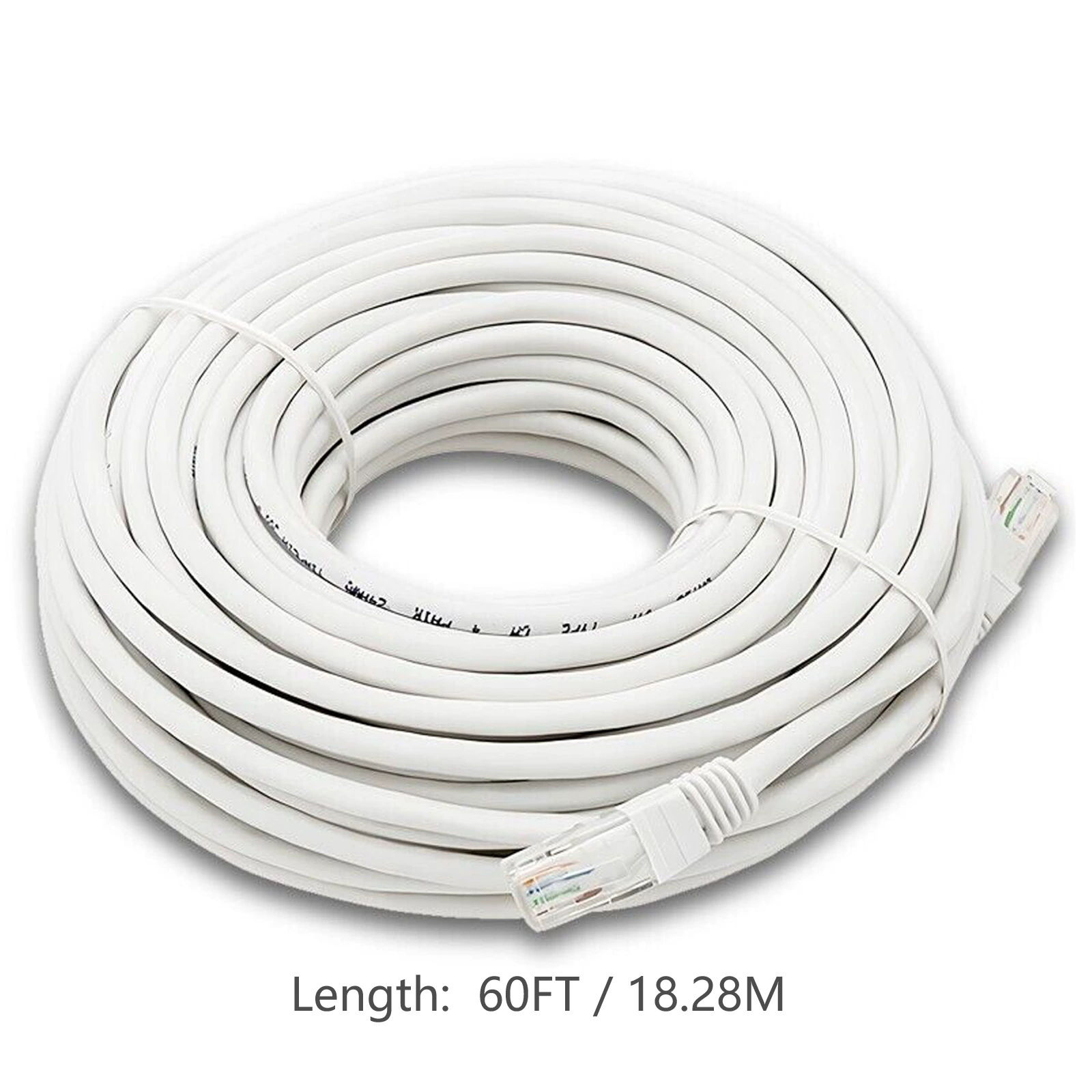 Кабель Ethernet Cat5e 60/100 футов, патч-кабель Cat5e, белый