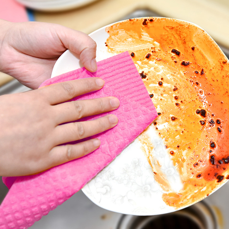 德國木漿棉廚房吸水洗碗海綿百潔布 廚房清潔用品抹布洗碗巾