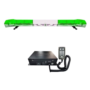 LED uzun cərgə xəbərdarlıq işığı yanıb-sönən siqnal 2.48m B+ ikili dinamik+siren 9400P9