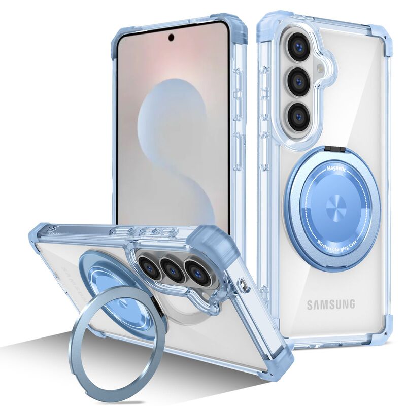 Suitable for Samsung Galaxy S26 Gold Shield 360 ° Rotating Mobile Phone Case S25Ultra Magnetic Suction S24Fe Anti-Fall Case