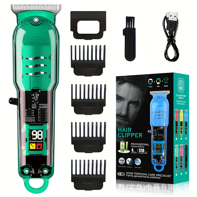 Cortadora de pelo transparente para peluquería, cortadora de pelo especial, barbería profesional, afeitadora eléctrica