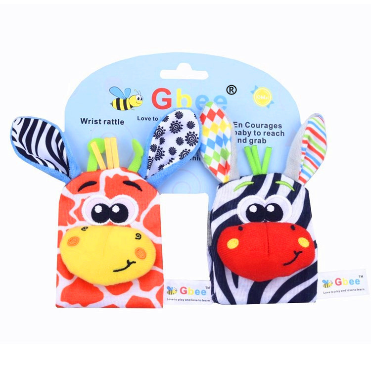 Sonajero de Peluche de León 2025Gbee, Juego de Calcetines con Sonajero de Animales, Juguete Educativo para Bebés