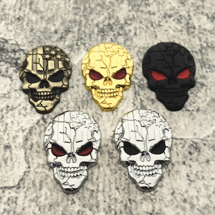 Car personality modification logo Punisher car logo skull car sticker metal ghost car logo skull modification logo