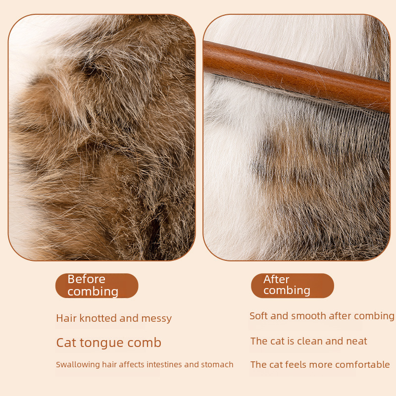 Cat comb to remove floating hair, pet comb to remove fleas, cat and dog hair cleaning tool, cat and dog pet supplies